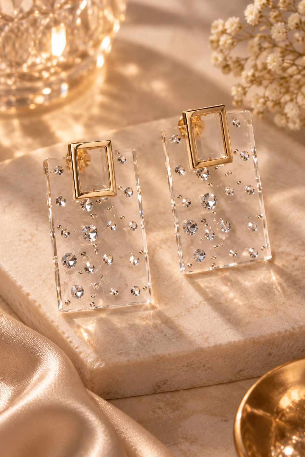 Gilded Glass Earrings